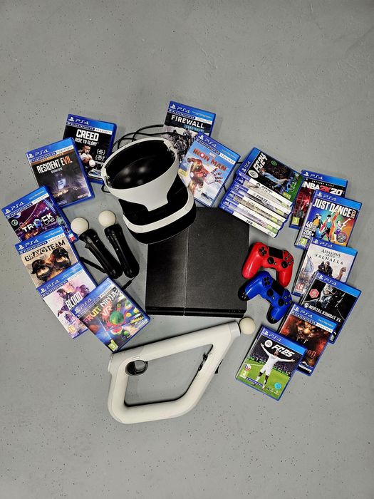 Vând set complet PlayStation 4 + PlayStation VR – doar ca set!