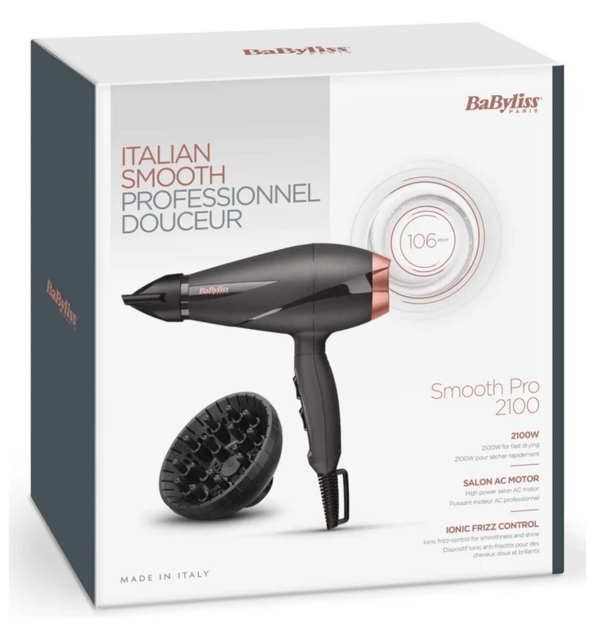 Професионален Сешоар Babyliss Smooth Pro 2100 Внос от Англия