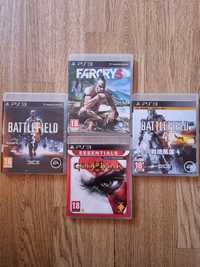 Vând jocuri PS3- Battlefield 3 și 4, Far Cry 3, God of War