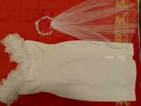 Rochie cununie + voal si coronița
