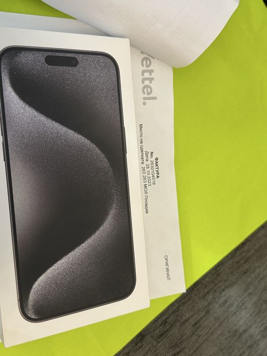 КАТО НОВ 512GB iPhone 15 Pro Max Yettel Гаранция до 2025г Black