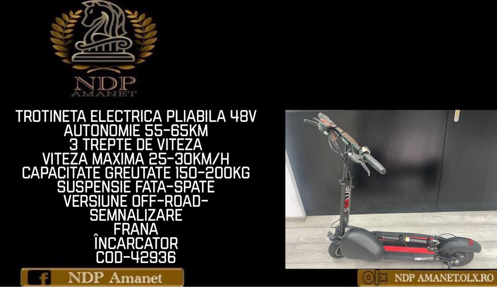 NDP Amanet Braila Trotineta Electrica Pliabila (42936)