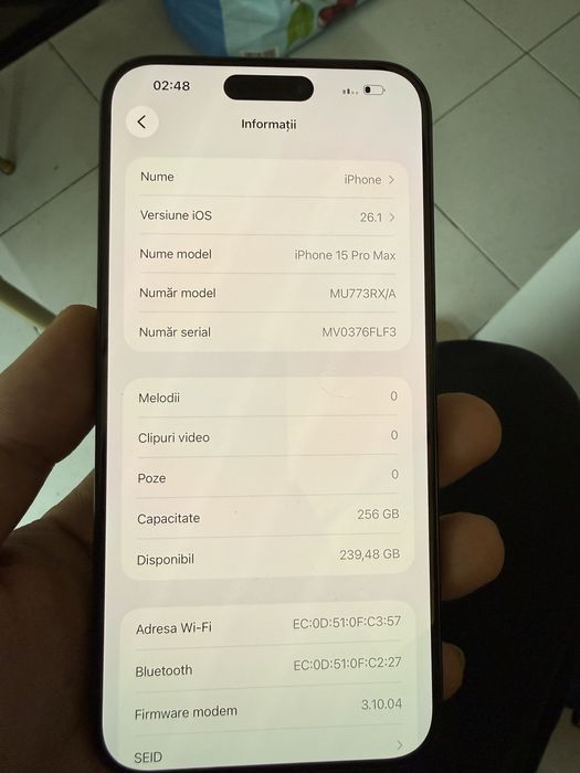 iPhone 15 Pro Max 256GB impecabil