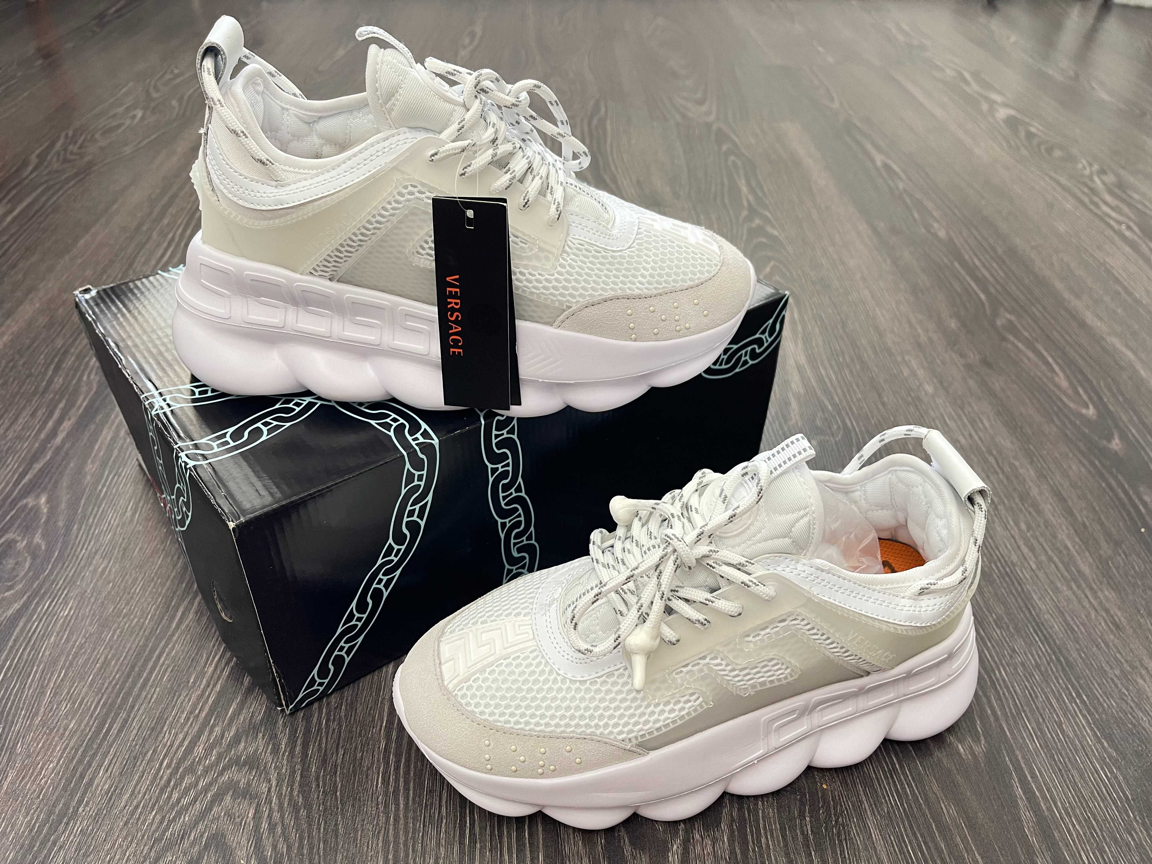 Adidasi Versace Chain Reaction l Produs NOU Premium din Piele Premium