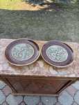 Set de două farfurii decorative din porțelan, model vintage 1969