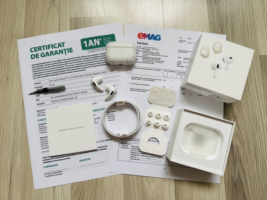 Airpods Pro generatia a 2a eMag, inca in garantie