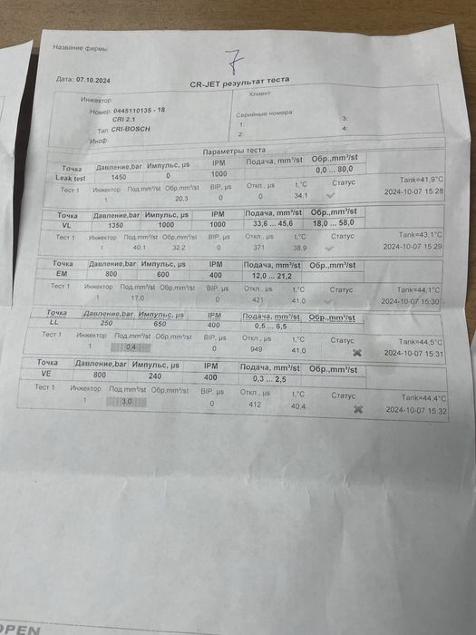 ДЮЗИ  0  445  110  135 Bosch Common Rail  Citroen, Peugeot