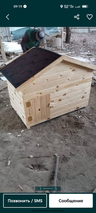Утепленый будка для собак в Алмате Домик для собак на заказ