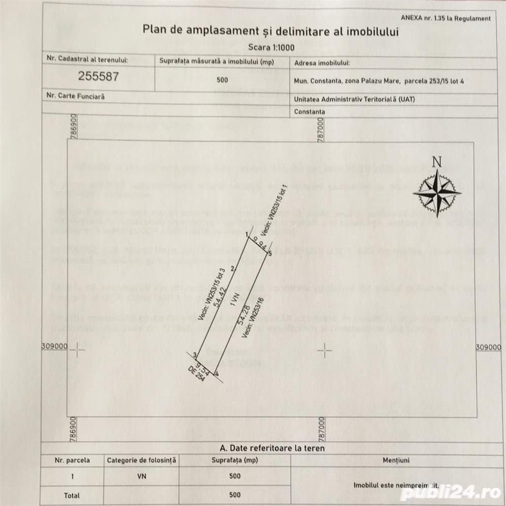 TEREN VANZARE INTRAVILAN (Direct Proprietar) - 2000 mp