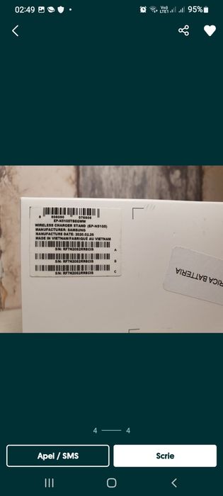 Incarcator wireless samsung black la cutie sigilat nou