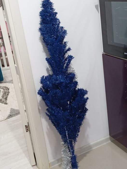 Brad artificial albastru, 150 cm
