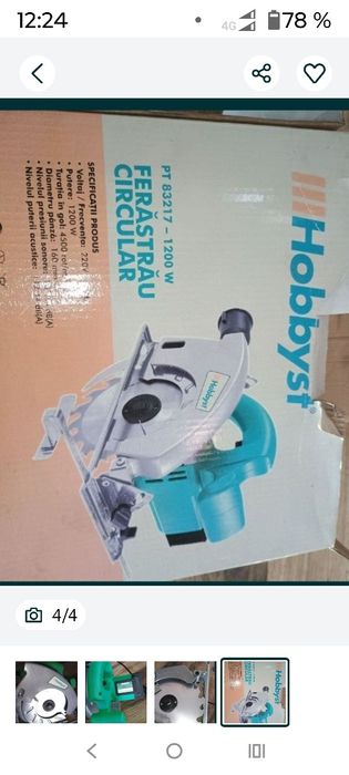 Circular 1200 w
Panza 160 mm
Turație 4500 /min