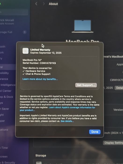 Продаю MacBook Pro 14" M3 (8GB / 512GB).
Состояние отличное, работает