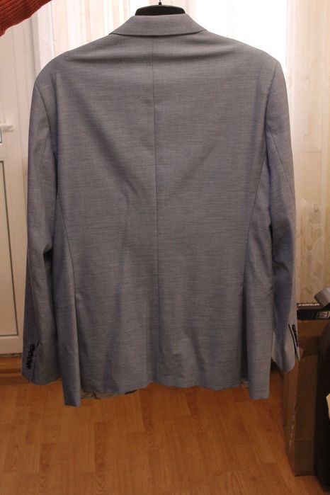 sacou zara man blazer original, culoare azur, aproape nou.