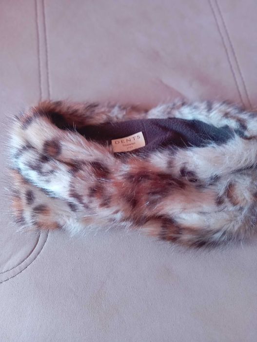 Кожена яка и кожена ...полушапка за глава