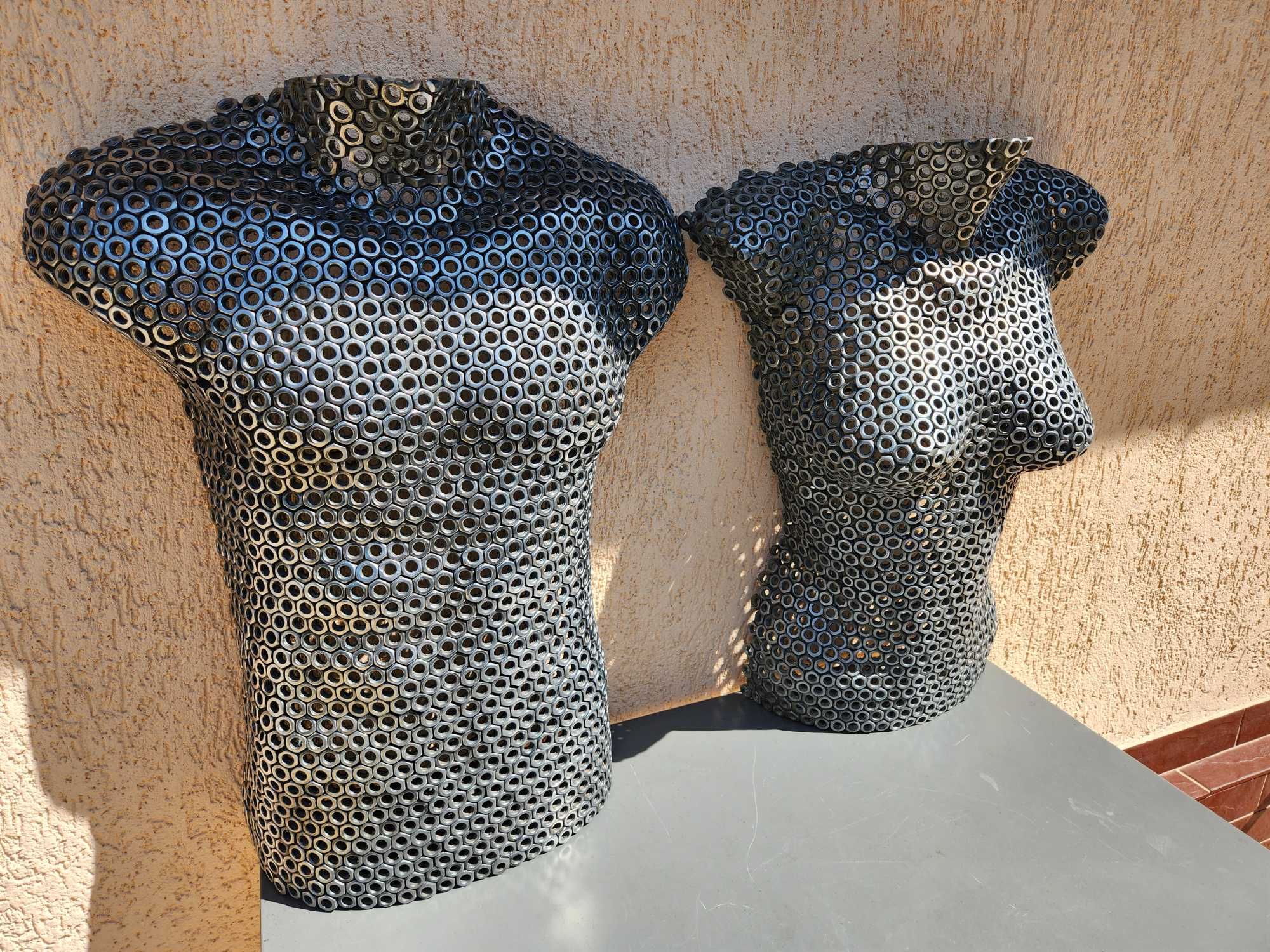 Busturi Artistice Unic Realizate din Piulițe Metalice Sudate- Medieval