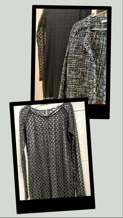 Черна  рокля-памучна дантела, с подплата