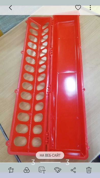 Кормушка-поилка лотковая  пластик для цыплят