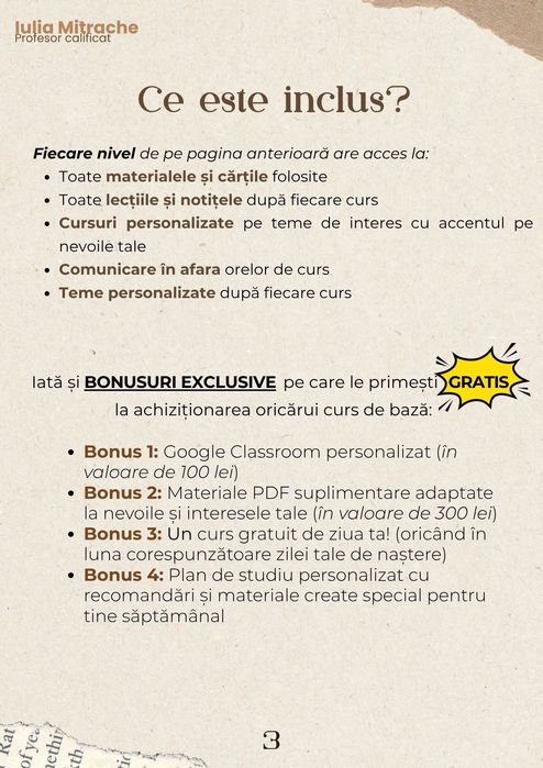 Meditații Engleză ONLINE - Primul curs gratuit - Profesor calificat