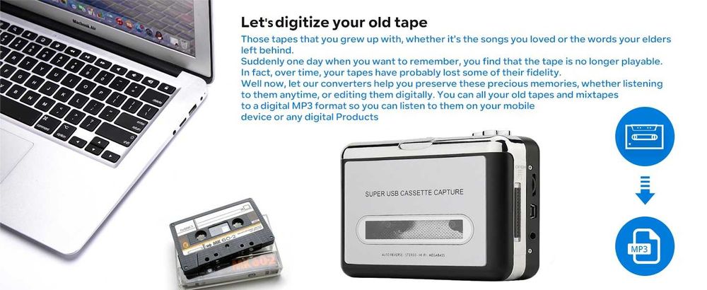 Касетофон Walkmen с опция конвертиране на касети към MP3 от DIGITNOW