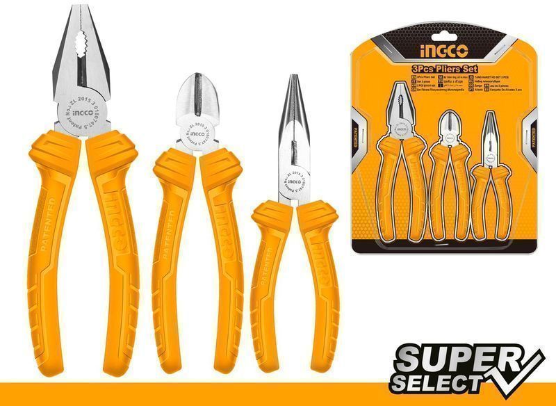 Комплект 3 клещи ingco super select