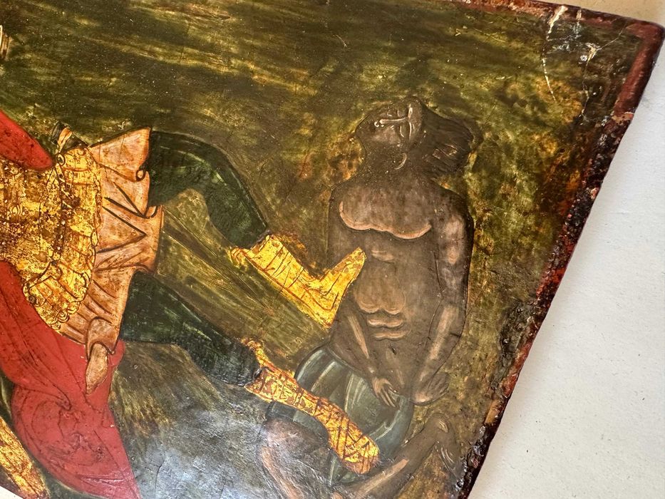 Icoană pe lemn „Sfântul Arhanghel Mihail”, șc. ruseacă, sec. XVIII-XIX