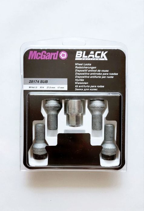 Set 4 prezoane antifurt McGard 28174 M14x1.5, 27.0mm, 17mm