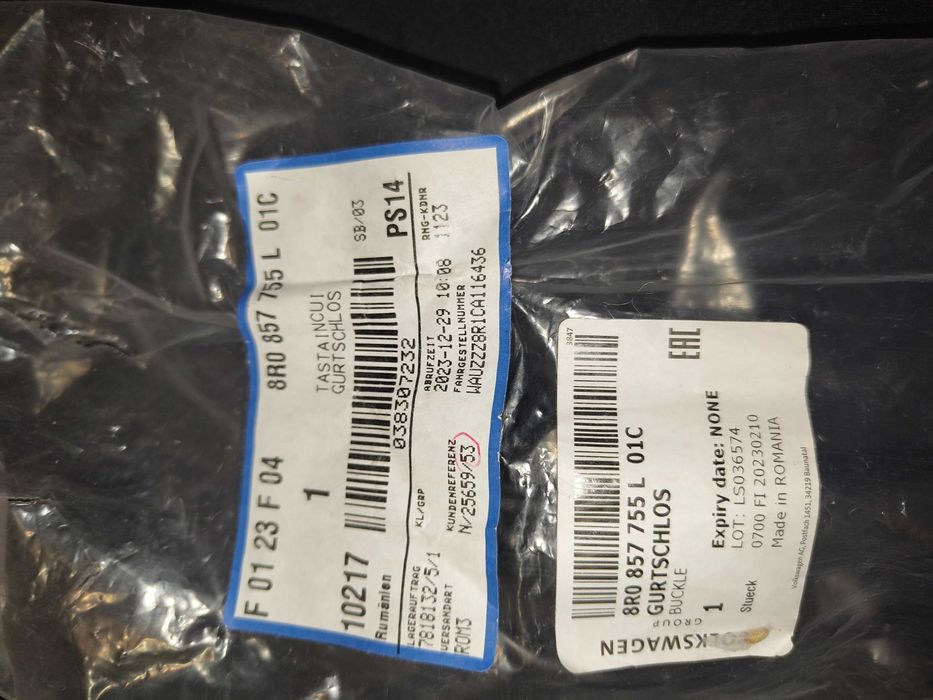 Suport centură siguranță original Audi Q5 2009-2017  8RO 857 755 H 01C