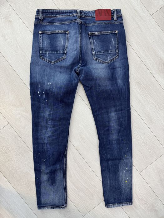Blugi Slim Fit Zara Originali - Model pete vopsea