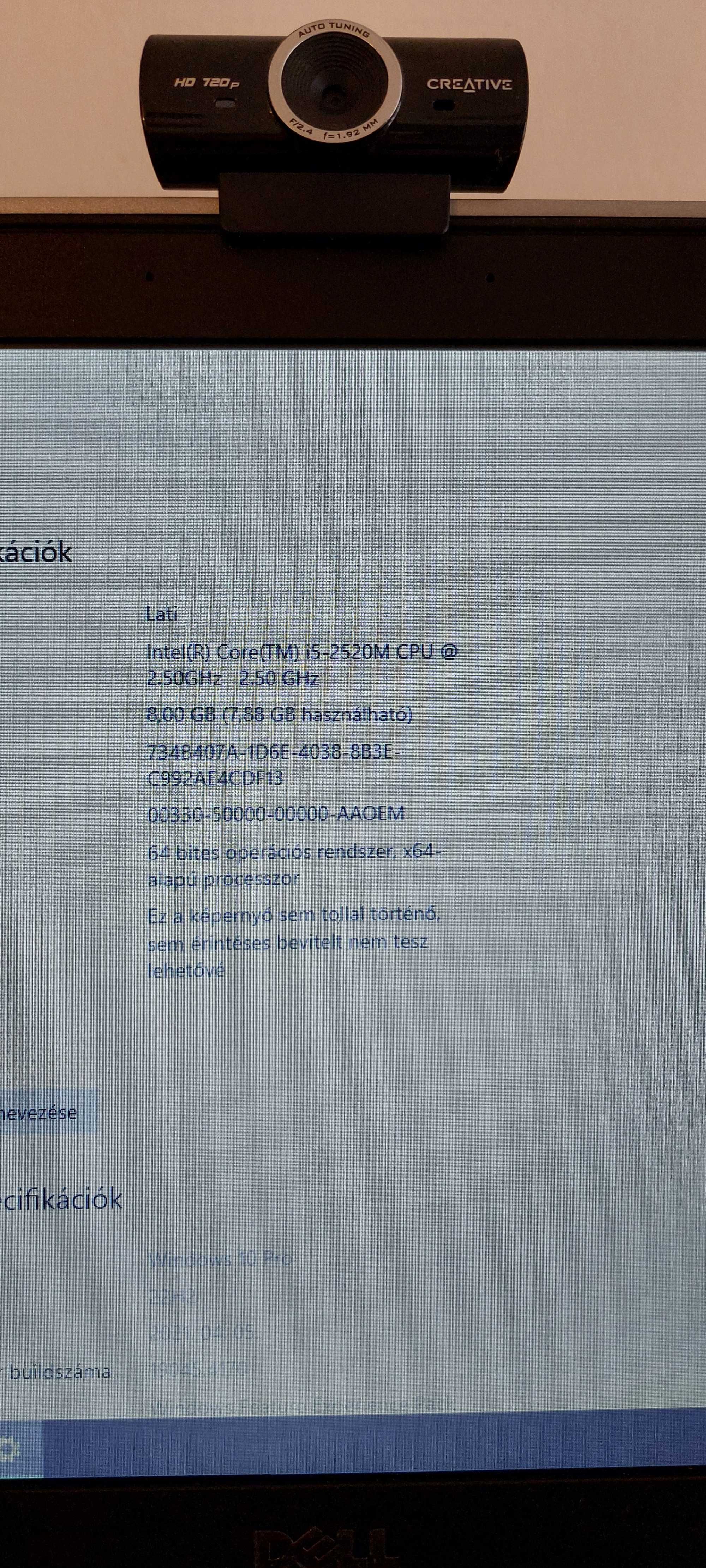 Dell Latitude E6320 + mouse + docking + camera web + Win10 pro