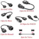 Cablu adaptor obd 2 Delphi Volvo Scania Iveco MAN  Remorci