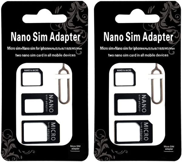 НЕМСКИ Адаптери за SIM карти 4 in 1 Nano/mic – Sim adapter + ЛЕД ФЕНЕР