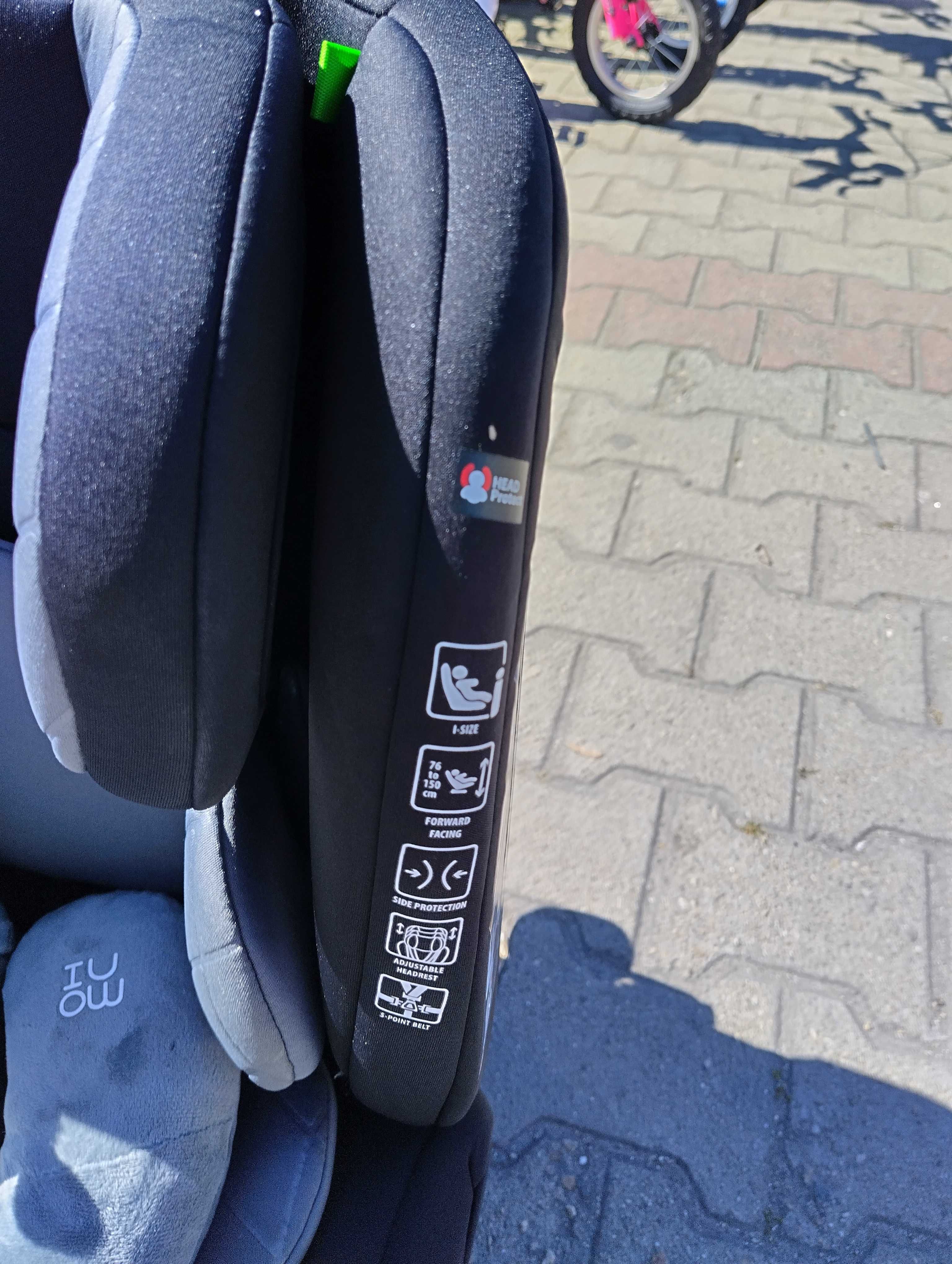 MONI Стол за кола I-SIZE I-SAFE ISOFIX (76-150 см) сив