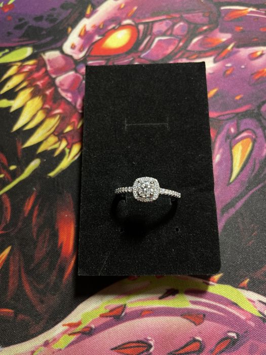 Inel de argint cu piatra diamant 0.5ct