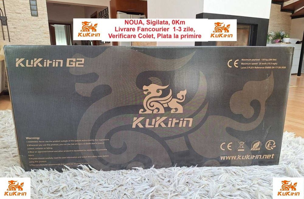 ️Sigilata‼️Kukirin G2‼️2025  NOUA‼️ 55km/h‼️ Motor Peak Power 1000W‼️