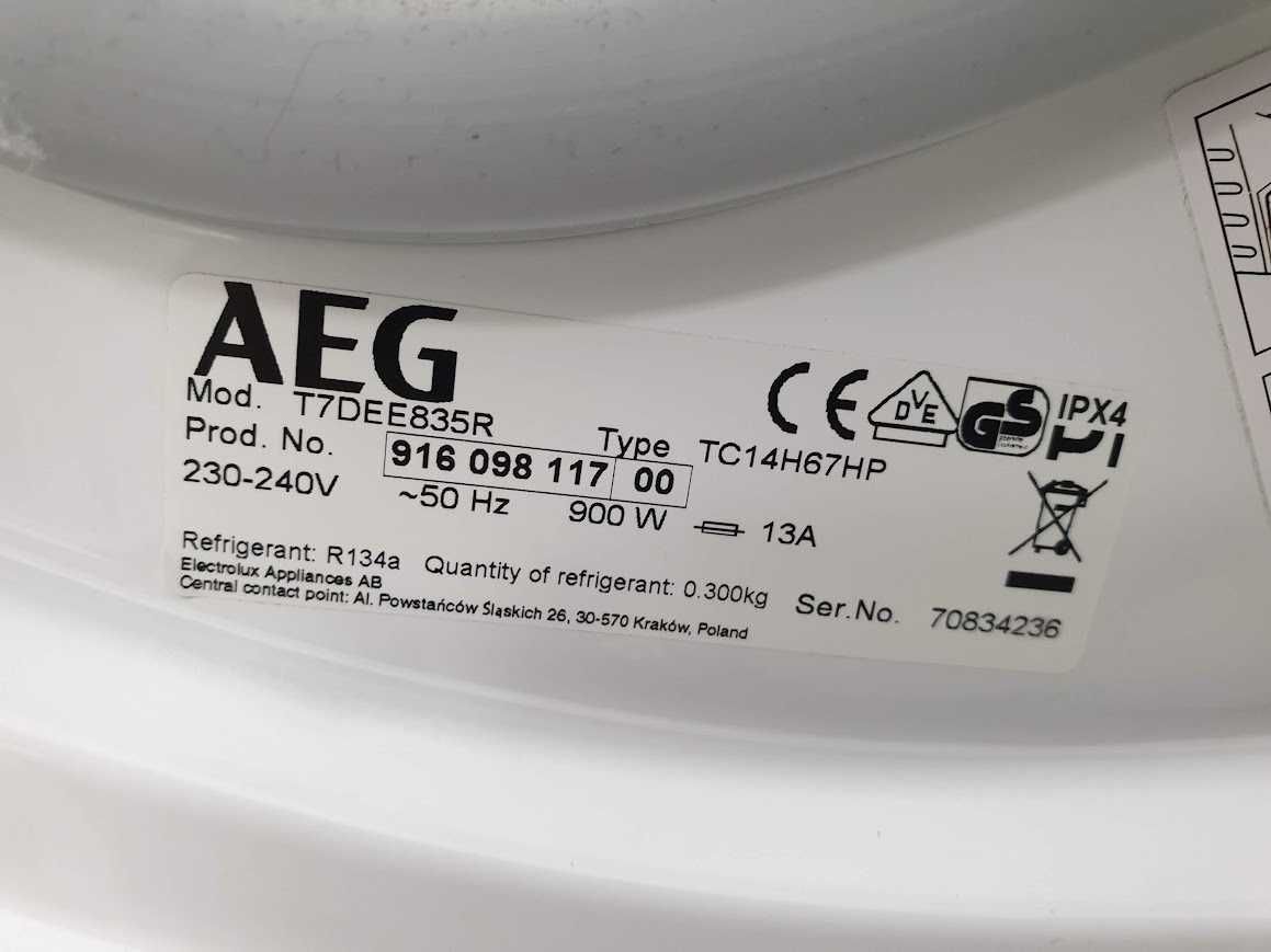 AEG SensiDry Сушилня с Термопомпа 12м Гаранция