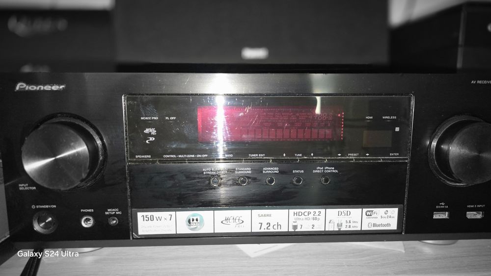Sistem audio Pioneer VSX 930K 2 boxe Magnat, centru si subwoofer