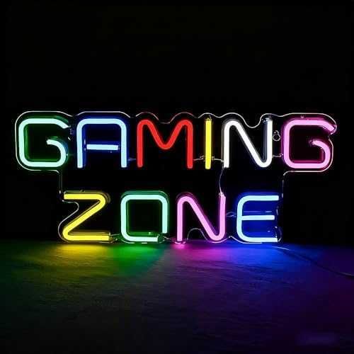 Нова Led 32 см Gaming Zone неонова лампа USB декор за геймъри стая дом
