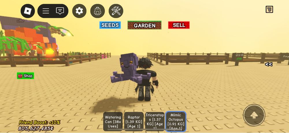 Roblox (grow a garden) mimic octopus