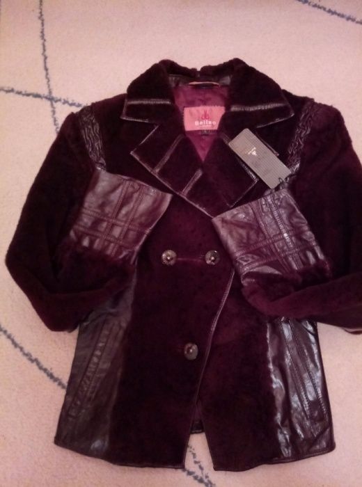 Кожаная куртка женская с мутоном новая (Ю.Корея),оригинал.
