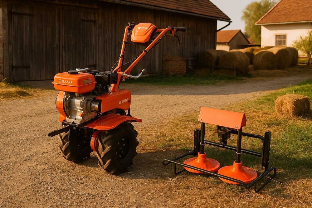 КОМПЛЕКТ Мотоблок бензиновый + косилка роторная под ременной привод