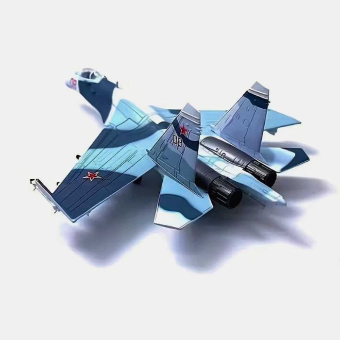 Macheta avion metalica Su-27 UB Super Flanker C scara 1:100 21 cm