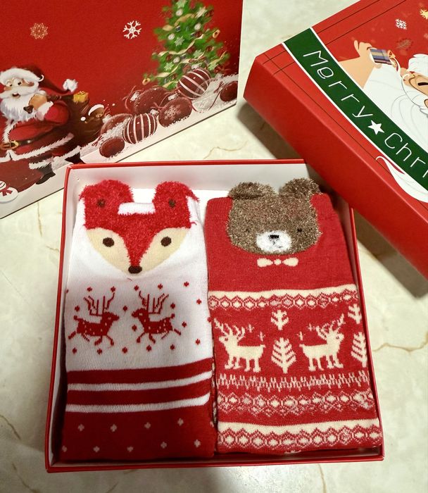 Носки новогодние в коробке