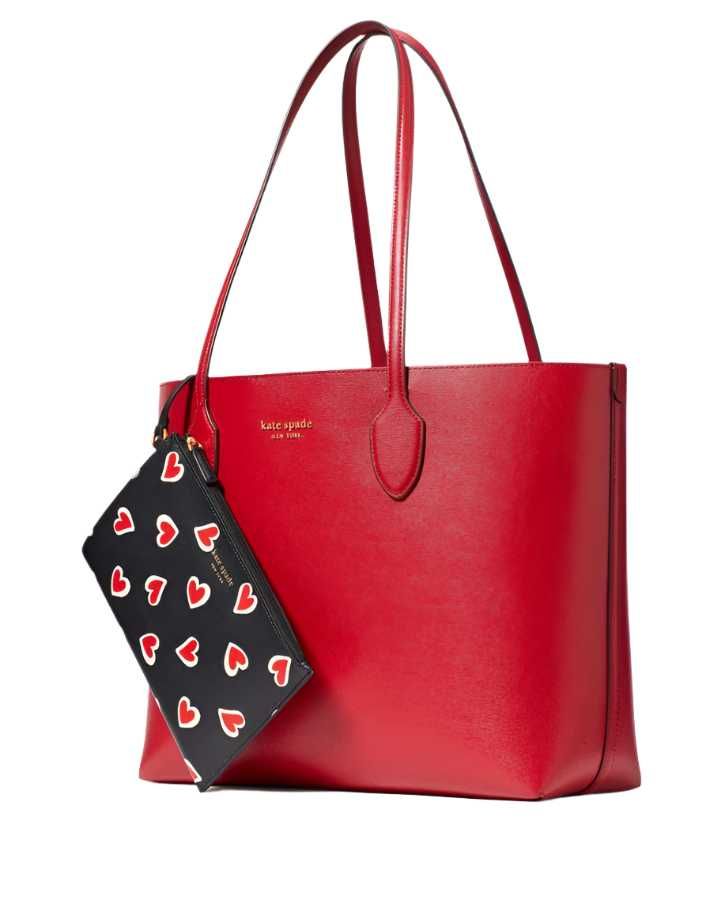НОВО! KATE SPADE Bleecker Stencil Hearts Pop