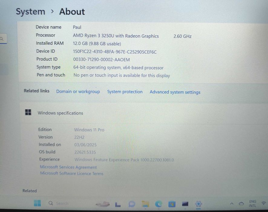 Laptop Lenovo 12GB RAM