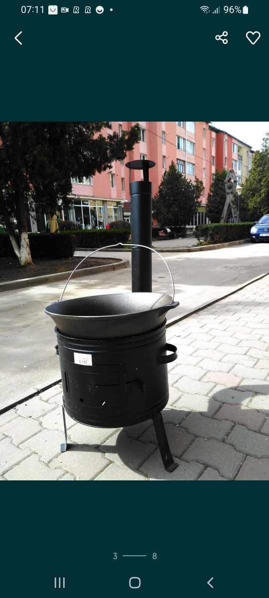 Ceaun fontă pură 10,8 L cu capac inox  Promo 139 Lei (7,2L/10,8L/16L/2