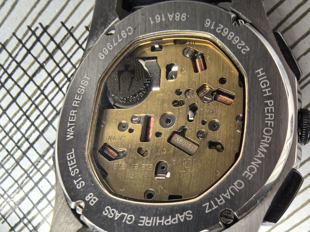 Bulova Curv 98A161 | Стоманен хронограф |Пълен комплект