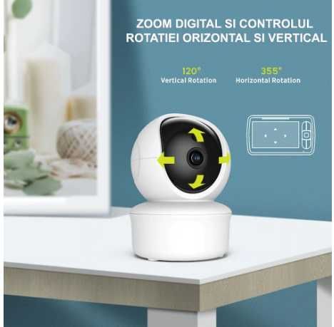 Baby Monitor si Camera Audio-Video Wireless Pentru Supraveghere Bebe