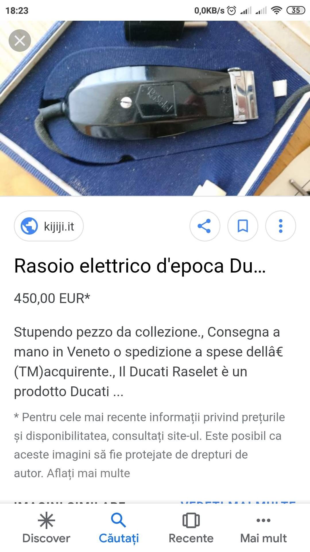 Raselet Ducati Aparat Barbierit Electric Vintage