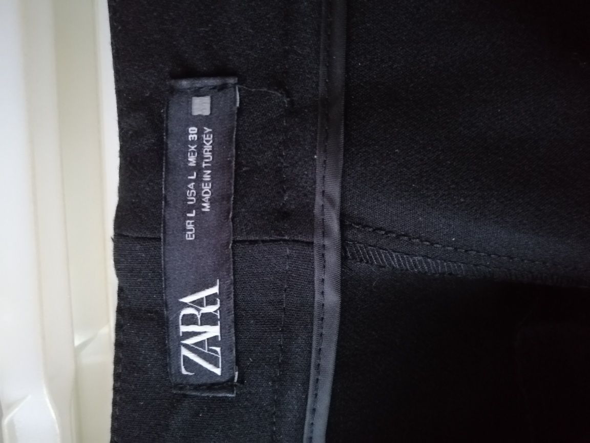 Pantaloni negri eleganti stofa Zara M-L